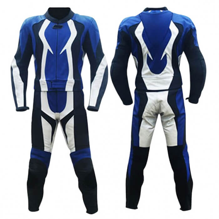 Blue Motorcycle Racing Leather Suit Blue Motorcycle Racing Leather Suit