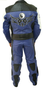 Blue Motorcycle Racing Sports Leather Suit