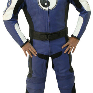 Blue Motorcycle Racing Sports Leather Suit