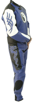 Blue Motorcycle Racing Sports Leather Suit