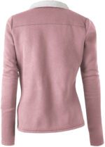 Blush Wool White Fur Women's Zip Up Jacket