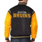 Boston Bruins Enforcer Satin Varsity Jacket