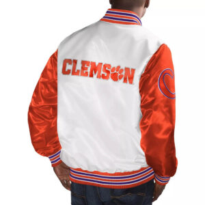 Clemson Tigers White and Orange Cotton Jacket