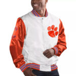 Clemson Tigers White and Orange Cotton Jacket