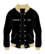 Custom Black Varsity Cotton Jacket
