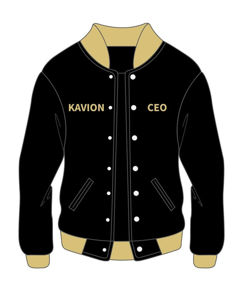 Custom Black Varsity Cotton Jacket (2) Custom Black Varsity Cotton Jacket