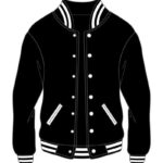 Custom Design Black Varsity Bomber Jacket