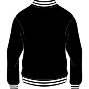 Custom Design Black Varsity Bomber Jacket