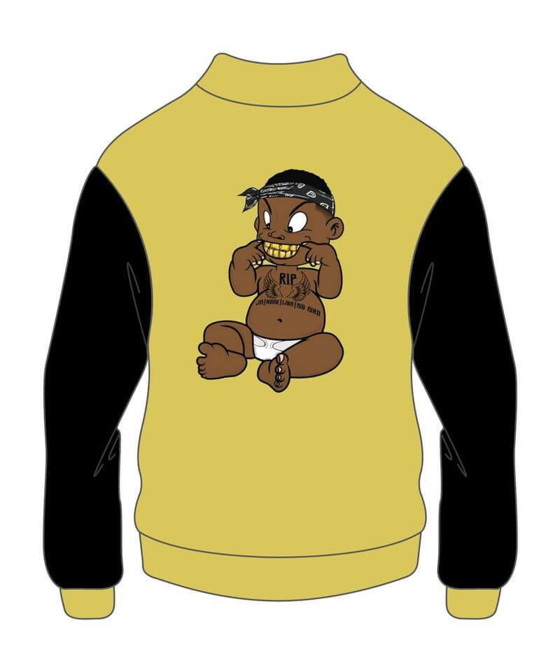 Custom Design Yellow and Black Varsity Jacket - Maker of Jacket