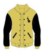 Custom Design Yellow and Black Varsity Jacket