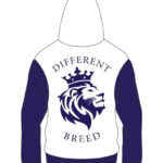 Custom White and Purple Varsity Cotton Jacket