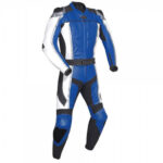 Dark Blue Motorcycle Racing Leather Suit