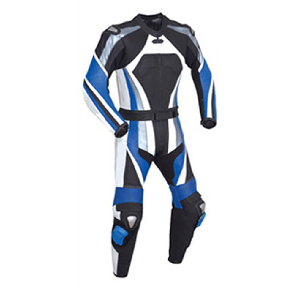 Dark Blue and Black Motorcycle Racing Leather Suit (2) Dark Blue and Black Motorcycle Racing Leather Suit
