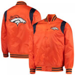 Denver Broncos Prime Time Twill Satin Varsity Jacket