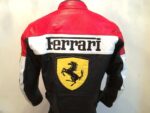 Ferrari Black And Red Motorcycle Leather Jacket