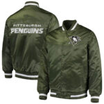 Green Pittsburgh Penguins Satin Jacket