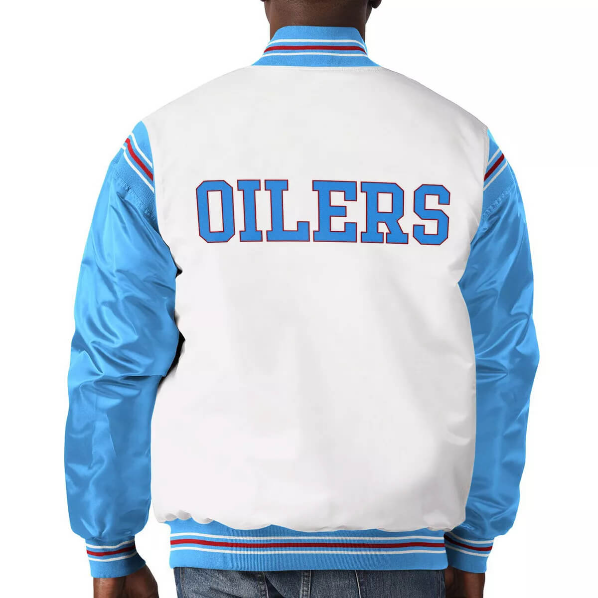 Houston Oilers Historic Logo Renegade Satin Jacket Maker of Jacket