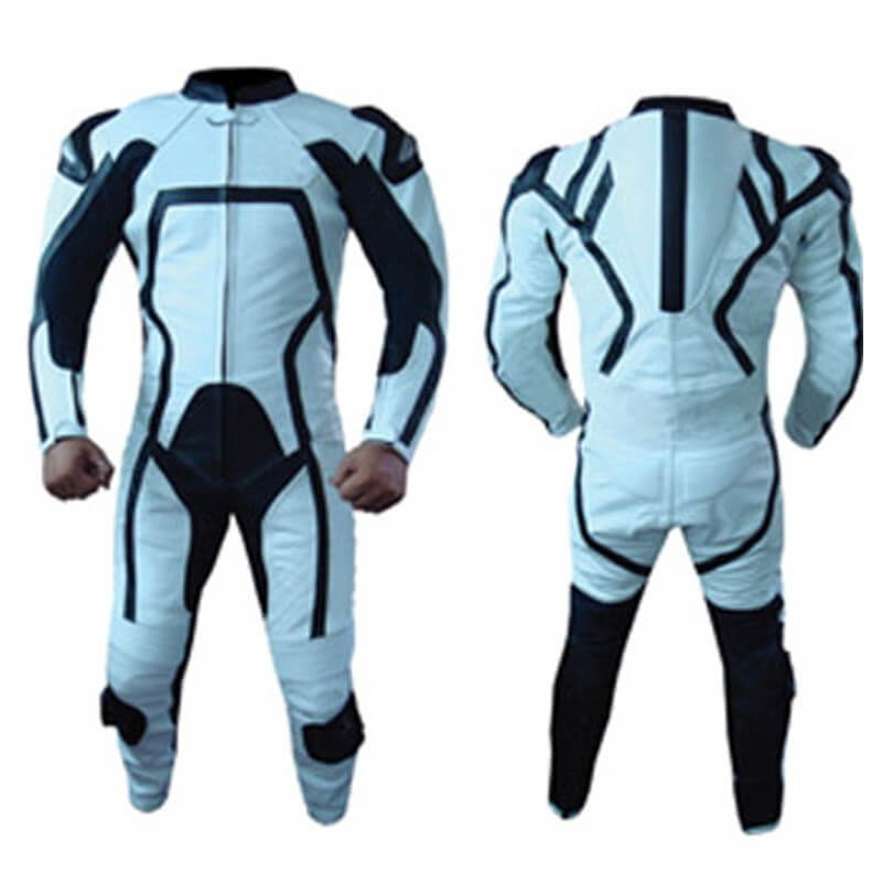 Light Blue and Black Motorcycle Racing Leather Suit (3) Light Blue and Black Motorcycle Racing Leather Suit