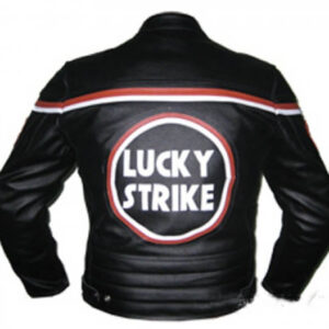Lucky Strike Black Motorcycle Leather Jacket