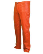 Michael Jackson Orange and Black Leather Suit