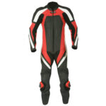 New Black and Red Motorcycle Racing Leather Suit