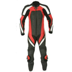 New Black and Red Motorcycle Racing Leather Suit