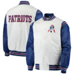 New England Patriots Historic Logo Renegade Satin Varsity Jacket