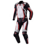 New White Motorcycle Racing Leather Suit