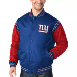 New York Giants Enforcer Satin Varsity Jacket