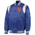 New York Mets Royal and Cream Varsity Satin Jacket