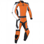 Orange Motorcycle Racing Leather Suit