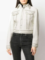 Philipp Plein Skull Studded Leather Jacket