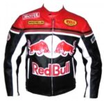 Red Bull Motorcycle Racing Leather Jacket