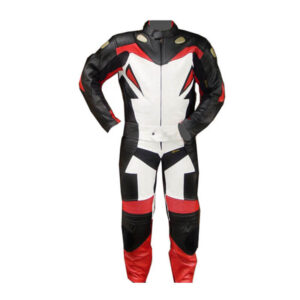Red Madrid Motorcycle Leather Racing Suit