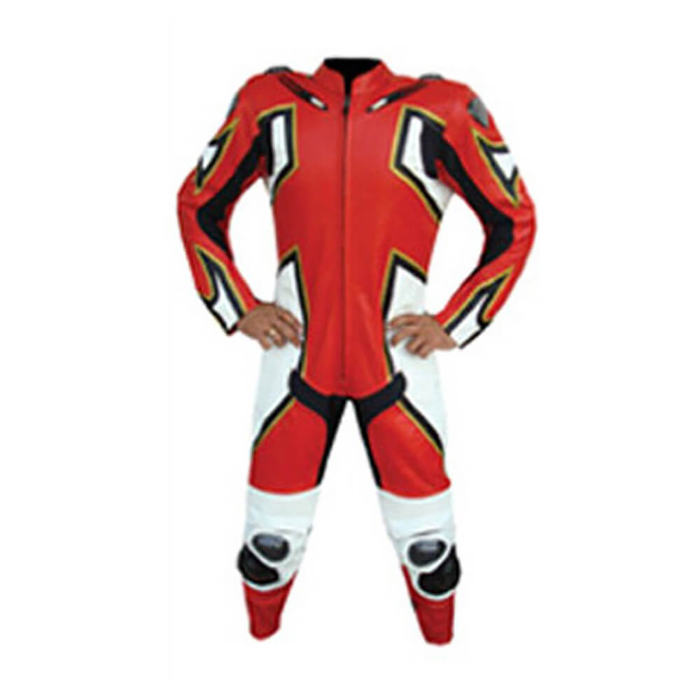Red Motorcycle Racing Leather Suit Red Motorcycle Racing Leather Suit