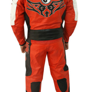 Red Motorcycle Racing Sports Leather Suit