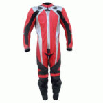 Red Motorcycle Sports Racing Leather Suit