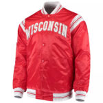 Red Wisconsin Badgers The Enforcer Satin Jacket