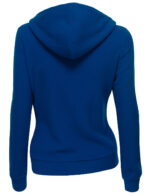 Royal Blue Women's Zipper Long Sleeved Wool Jacket