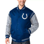 Royal&Gray Indianapolis Colts Satin Varsity Jacket