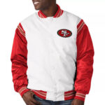 San Francisco 49ers Historic Logo Renegade Satin Varsity Jacket