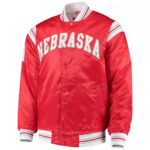 Scarlet Nebraska Cornhuskers The Enforcer Satin Jacket