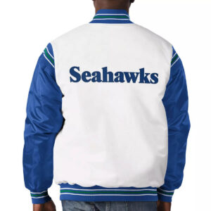 Seattle Seahawks Historic Logo Renegade Satin Varsity Jacket