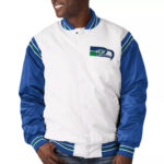 Seattle Seahawks Historic Logo Renegade Satin Varsity Jacket