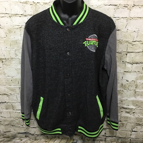 Teenage Mutant Ninja Turtles Black Varsity Jacket (4) Teenage Mutant Ninja Turtles Black Varsity Jacket