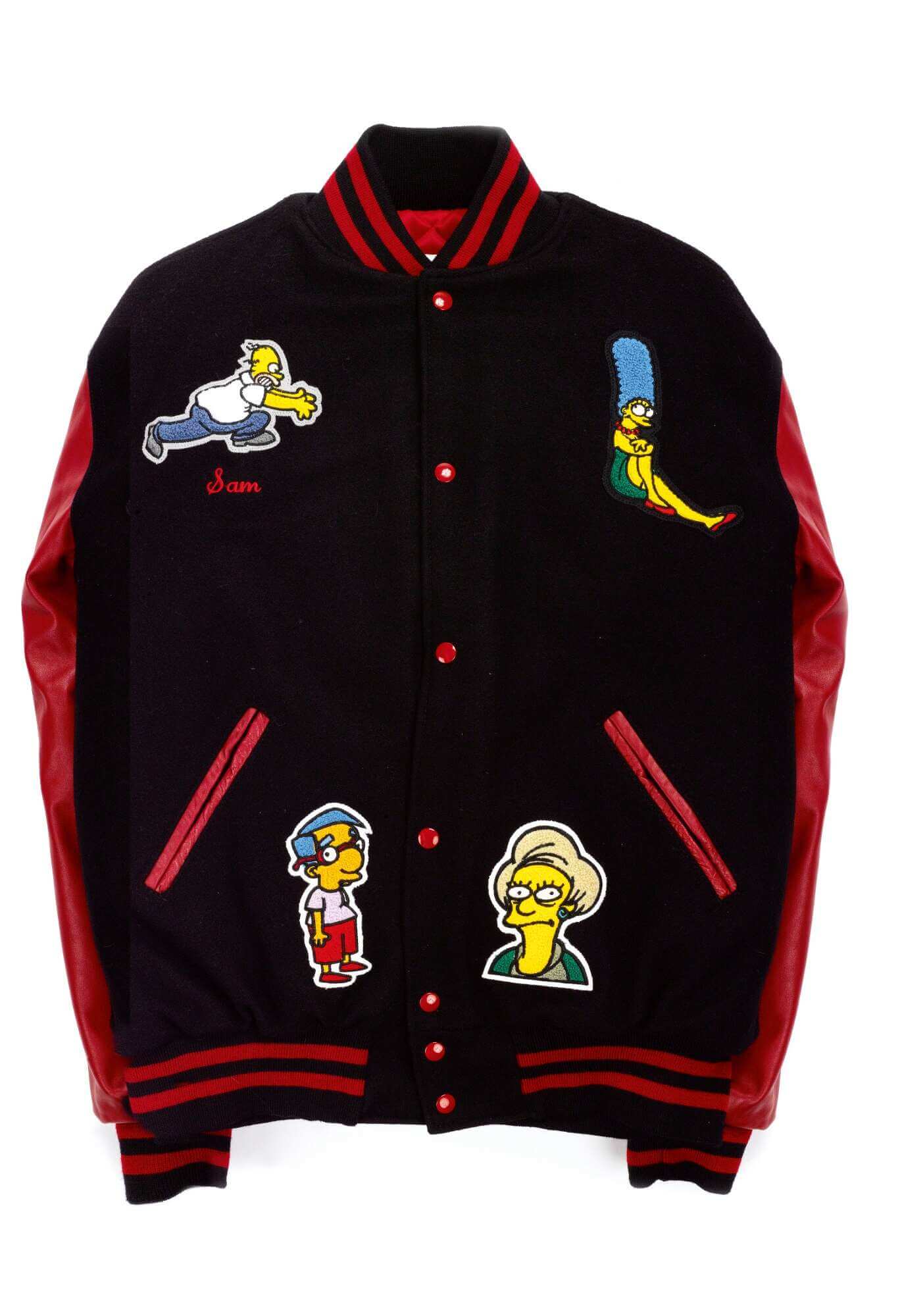 The Simpsons Varsity Wool Leather Jacket (2) The Simpsons Varsity Wool Leather Jacket