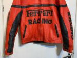Vintage 80's Ferrari Red And Black Biker Leather Jacket