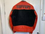 Vintage 80's Ferrari Red And Black Biker Leather Jacket