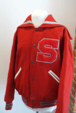 Vintage Cheerleader Leather and Wool Varsity Jacket