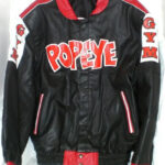 Vtg Popeye The Sailor Man Leather Jacket